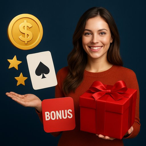 Card image illustrating promotional offers and bonuses, highlighting value for new and existing players.
